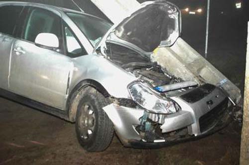 Az Opel Vectra személygéppkocsi Baleste